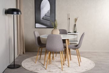 Venture Design AB Set blagovaonskog stola i stolica Plaza Polar 100x75 cm bijelo-sivi