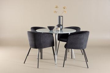Venture Design AB Set blagovaonskog stola i stolica Plaza s stolom Berit 100x75 cm, siva crna