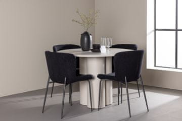Venture Design AB Set blagovaonskog stola i stolica Olivia i stol Modesto 110x75 cm bež i crna