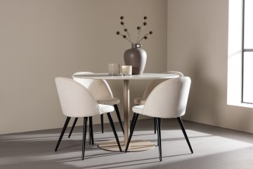 Venture Design AB Set blagovaonskog stola i stolica Lycke, stol 110x75 cm, bež