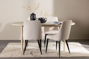 Venture Design AB Blagovaonski set Andy Stol za blagovanje s Leone stolicom 180x90x75 cm Bijeli prani završetak