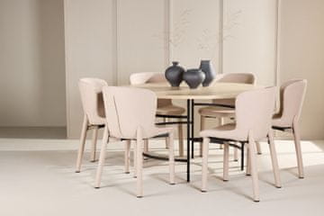 Venture Design AB Blagovaonski set Copenhagen stol i 6 Astoria stolica 140x74 cm bijeli prani bež