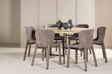 Venture Design AB Blagovaonski set Copenhagen stol i 6 Astoria stolica 140x74 cm bijelo-smeđa