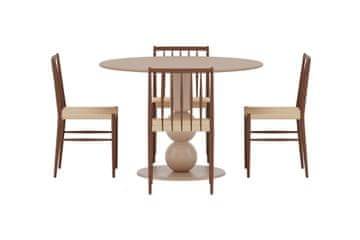 Venture Design AB Set blagovaonskog stola i stolica Boule s 4 Enes stolice 110x75 cm bež
