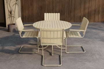 Venture Design AB Blagovaonski set Holmsund stol 100x73 cm stolica 55x87x59 cm bež