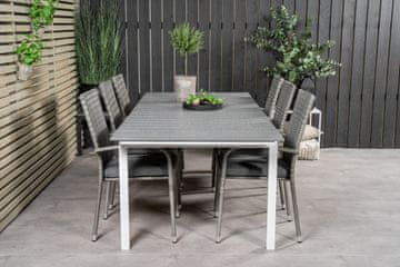 Venture Design AB Set blagovaonskog stola i stolica 76x224x100 cm Sivi