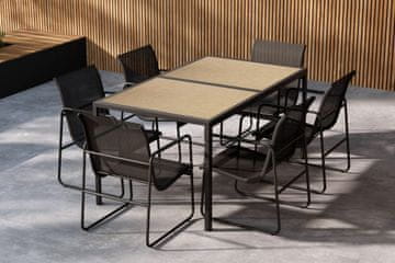 Venture Design AB Blagovaonski set Lampedusa stol 160x90x75 cm crni