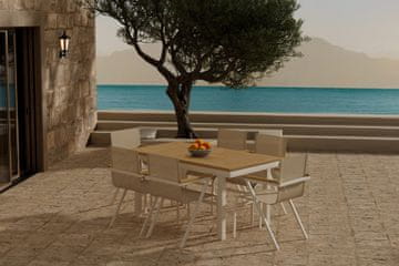 Venture Design AB Blagovaonski set Panama stol s 6 stolica Mexico Stol 75x160x90 cm Bež