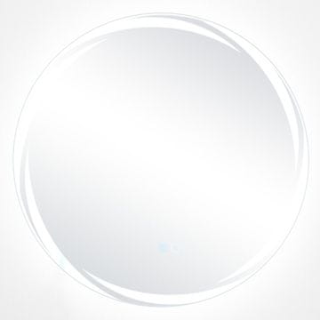 Costway Kupaonsko Ogledalo 60x60 cm s 3 Boje Dimmable LED Svjetlima i Touch Prekidačem Protugljivi