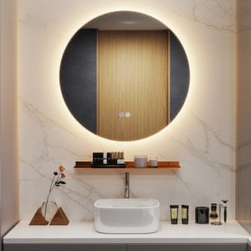 Costway LED kupaonsko ogledalo 60 cm s 3 boje svjetla i podesivom svjetlinom