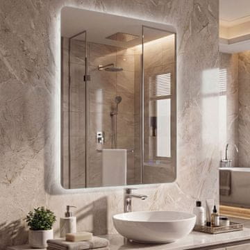 Costway Pravokutno LED ogledalo za kupaonicu 80x60 cm