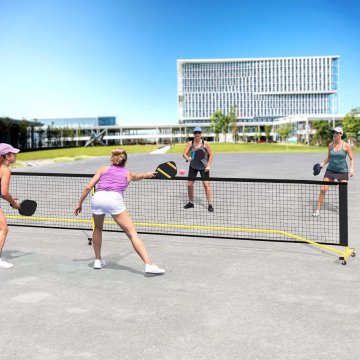 Costway Prijenosni sustav mreže za pickleball u reguliranoj veličini s 6 kotačića s mogućnošću zaključavanja