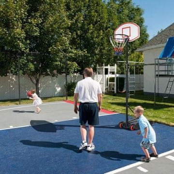 Costway Prijenosni košarkaški obruč s kotačima i pločom 28"