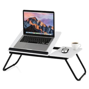 Costway Prijenosni sklopivi stol za laptop bijeli