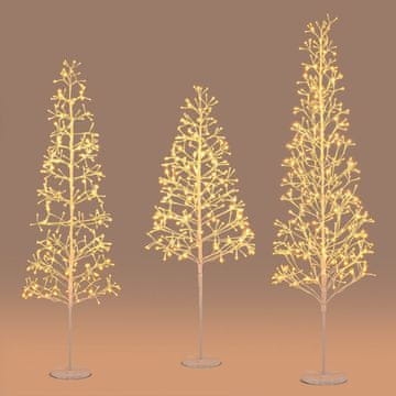 Costway Prethodno osvijetljene grane breze 1,5 m s 240 LED dioda toplije bijele boje, bijele