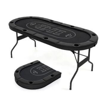 Costway Sklopivi poker stol 1,8 m plavi