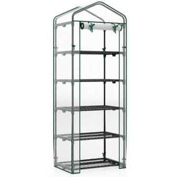 Costway Mini staklenik s 5 polica bijeli