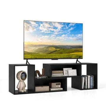 Costway TV Stalak za Konzolu 2-dijelni Crni