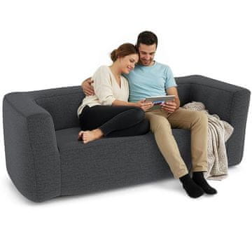 Costway Naduvavaća kamperska sofa za dvoje siva
