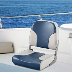 Costway Set od 2 plava niska sjedala za čamac s naslonom