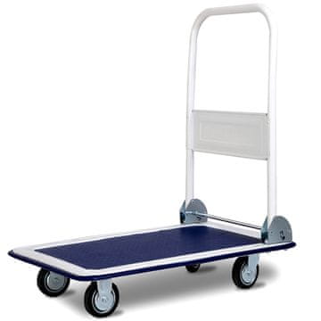 Costway Sklopiva transportna kolica s nosivošću od 150 kg, kotačići s okretnim mehanizmom od 360°, ručka, plava
