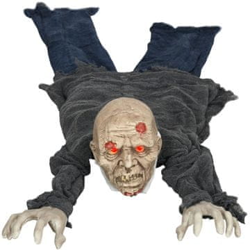 Homestar Halloween dekoracija Zombi s LED očima, zavijanjem i puzanjem, zvučni i pokretni senzor, na baterije, 159 cm