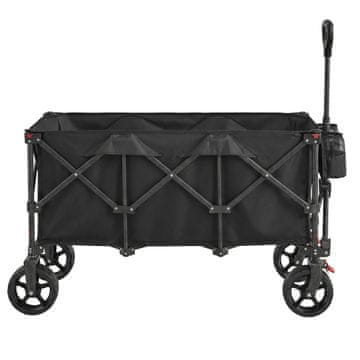 Songmics Sklopiva kolica za nošenje 52x100x98 cm Crna