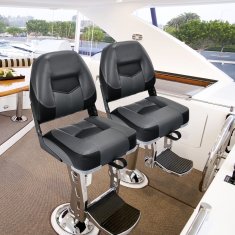 Costway Set od 2 sklopiva ribarska sjedala s niskim naslonom crna