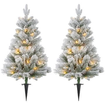 Homestar Božićno drvce s LED osvjetljenjem 2-dijelni set 107 cm Zeleno Bijelo