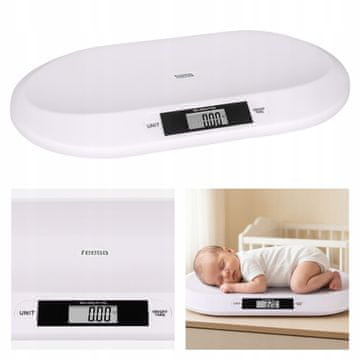 Teesa Digitalna elektronička LCD vaga za bebe do 20 kg, bijela
