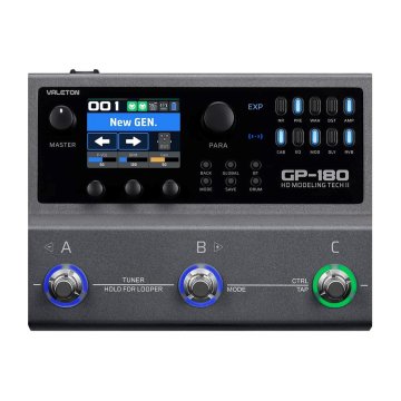 slomart Valeton GP-180 gitarski multiefekt procesor - LCD, 3 nožna prekidača, 200+ efekata