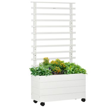 Homestar Saksija s rešetkom 76x30x155 cm Bijela