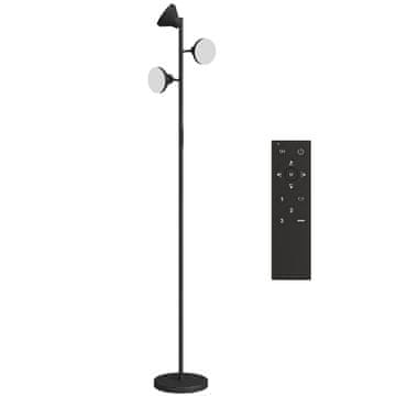 Homestar Podna lampa s mogućnošću prigušivanja i svjetlom za čitanje, 25x170 cm, crna