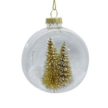 Homestar Božićna dekoracija JOY TREE D8 cm zlatno staklo