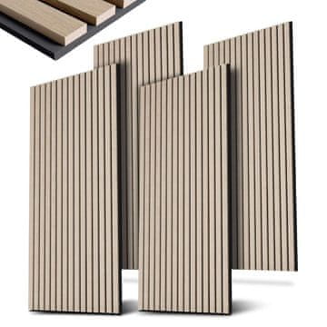 Homestar Zidne akustične ploče Set od 4 120x60x1.8 cm Svijetli hrast