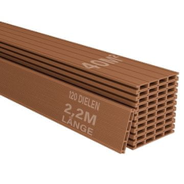 Homestar Daske za terasu 40 m² smeđe