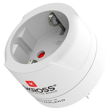 Skross Uzemljeni adapter za utikač iz EU u SAD, za korištenje u više zemalja