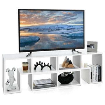 Costway 3-dijelni prijenosivi TV stalak za televizore do 65 inča, bijeli
