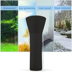 Costway Navlaka za vanjski grijač za terasu s patentnim zatvaračem i torbom za pohranu, crna