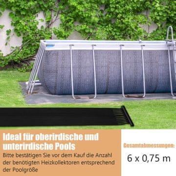 Costway Set od 2 grijača za bazen 500x75 cm solarni kolektorski paneli