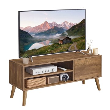 Songmics Mid Century niska komoda medeno smeđa za TV do 55 inča