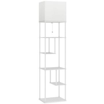 Homestar Podna lampa s policama, podesiva svjetlina i temperatura boje, bijela