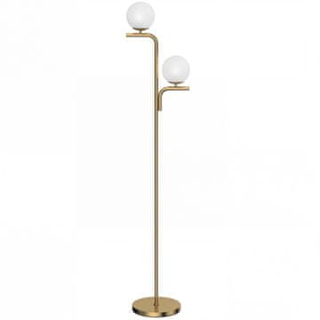Homestar LED podna lampa s 3 temperature boje, staklene kuglaste sjenila, zlatna