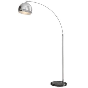 Homestar Podna lampa podesive visine 170-180 cm srebrna s crnom mramornom bazom