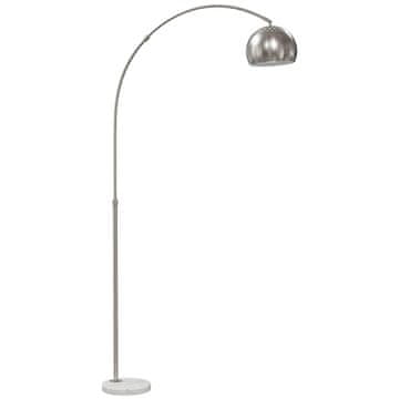 Homestar Podna lampa s lukom i mramornom bazom 167 cm srebrna