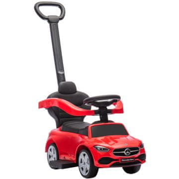 Homestar Dječji automobil na pogon 2-u-1 s uklonjivom ručkom, sigurnosnom ogradom, spremištem, trubom i upravljačem