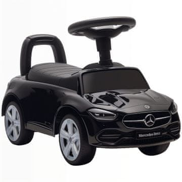 Homestar Dječji automobil na pogon Mercedes-Benz C-Class s trubom, zvukovima motora, spremištem, crni za djecu 18-36 mjeseci