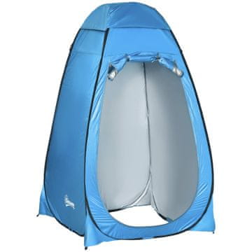 Homestar Prenosivi šator za toalet s pop-up mehanizmom, kamperski tuš, kabina za presvlačenje s unutarnjim džepom, vodootporni poliester, nebesko plava, 120x120x190 cm