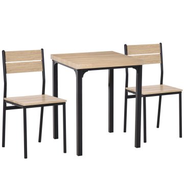 Homestar Set za blagovaonski stol 3 dijela 60x60x76 cm Crni