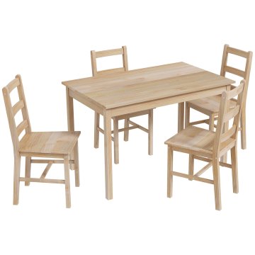 Homestar Set za blagovaonski stol 5 komada 118x73x75 cm prirodno drvo